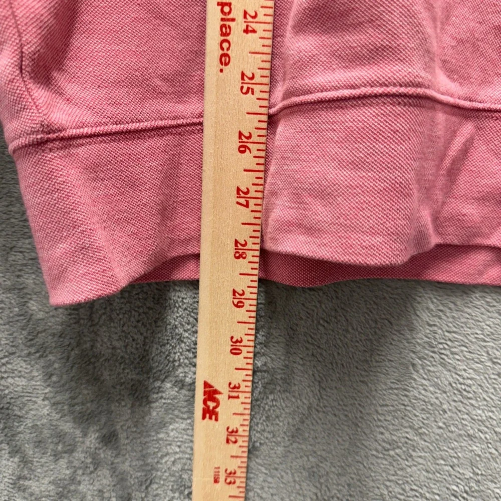 Vineyard Vines Mens XL Quarter Zip Pullover Salmon Pink Pique Whale Logo Sweater